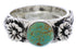 Silver Turquoise Flower Southwestern Jewelry Ring Size 6-1/4 TX28142